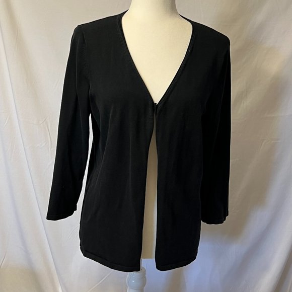 Linden Hill button close black cardigan sweater - Picture 1 of 5